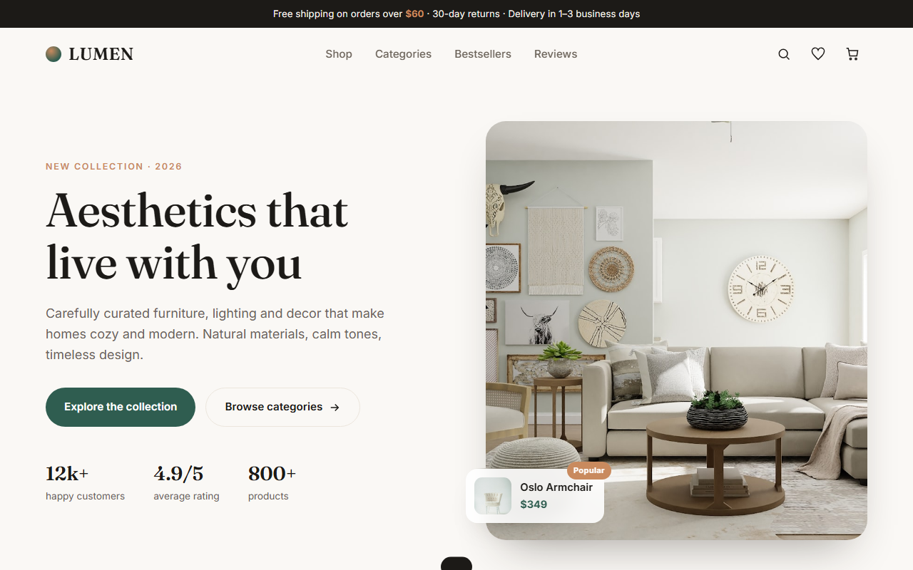 LUMEN website preview