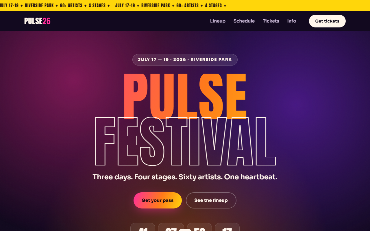 PULSE 2026 website preview