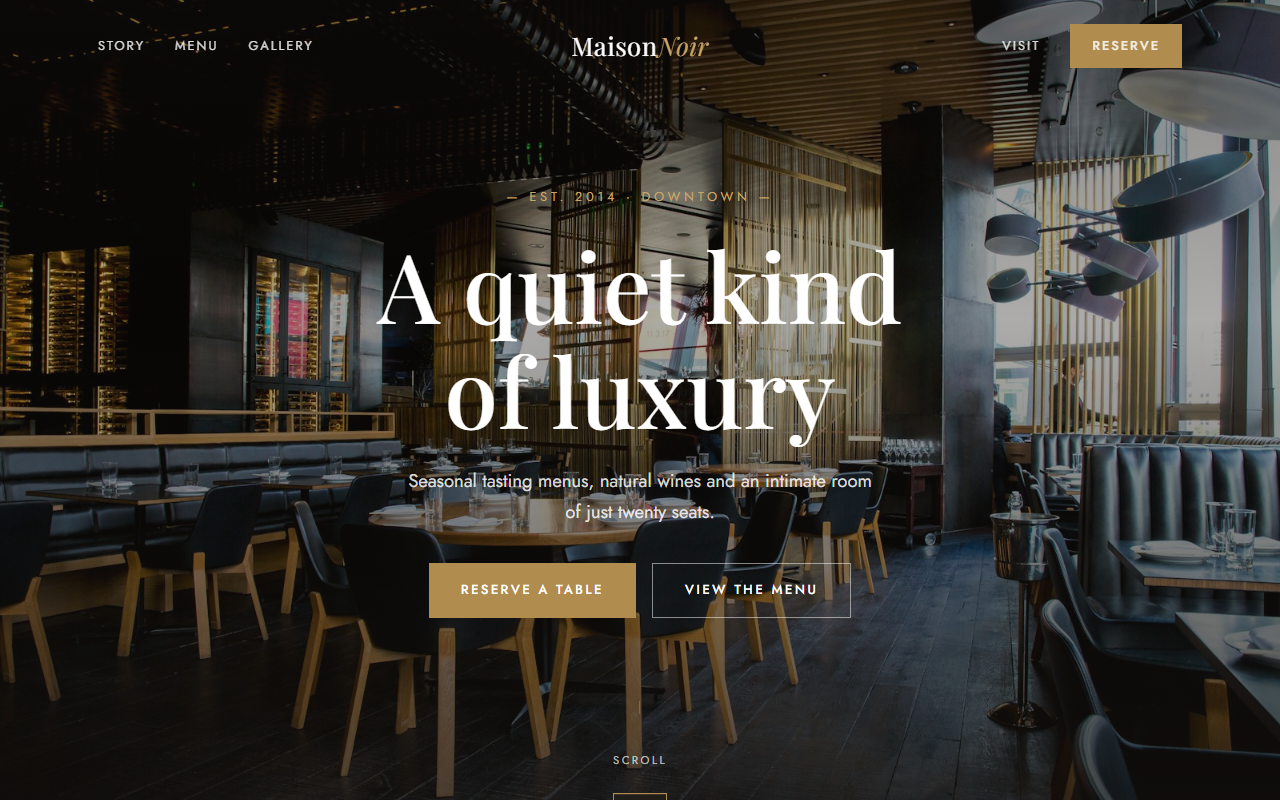 Maison Noir website preview