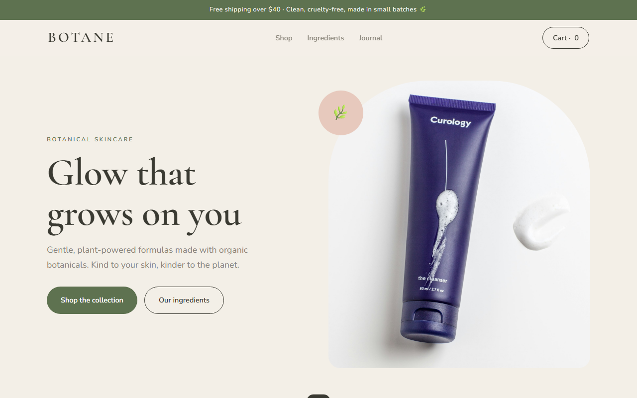 BOTANE website preview